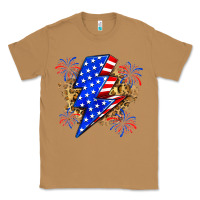 Toasted Coconut American lightning bolt Classic Tee - Zillion Design Studio
