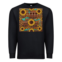 Black sunflower and leopard seamless pattern Premium Sweatshirt - BundleAndBundleShop