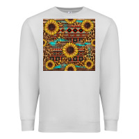 Dove Grey sunflower and leopard seamless pattern Premium Sweatshirt - BundleAndBundleShop
