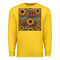 Lemon sunflower and leopard seamless pattern Premium Sweatshirt - BundleAndBundleShop
