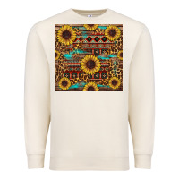 Sandshell sunflower and leopard seamless pattern Premium Sweatshirt - BundleAndBundleShop