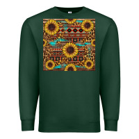 Sports Green sunflower and leopard seamless pattern Premium Sweatshirt - BundleAndBundleShop