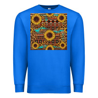 True Royal sunflower and leopard seamless pattern Premium Sweatshirt - BundleAndBundleShop