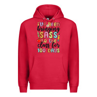 Cardinal i ve been bringing sass to the class for 100 days Premium Hoodie - MaliasSmallBusiness