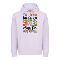Lilac i ve been bringing sass to the class for 100 days Premium Hoodie - MaliasSmallBusiness