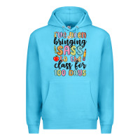 Ocean Blue i ve been bringing sass to the class for 100 days Premium Hoodie - MaliasSmallBusiness