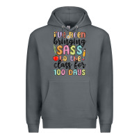 Rock i ve been bringing sass to the class for 100 days Premium Hoodie - MaliasSmallBusiness