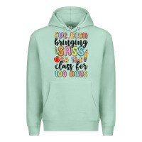 Seafoam i ve been bringing sass to the class for 100 days Premium Hoodie - MaliasSmallBusiness