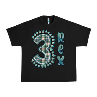 Black 3 rex green dinosaur Urban Heavy Tee - MaliasSmallBusiness