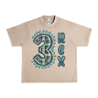 French Oak 3 rex green dinosaur Urban Heavy Tee - MaliasSmallBusiness