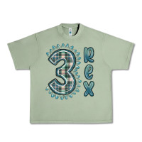 Oil Green 3 rex green dinosaur Urban Heavy Tee - MaliasSmallBusiness