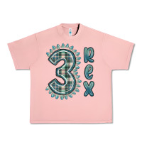 Salmon 3 rex green dinosaur Urban Heavy Tee - MaliasSmallBusiness