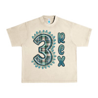 Sandshell 3 rex green dinosaur Urban Heavy Tee - MaliasSmallBusiness