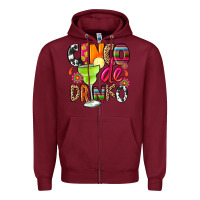 Burgundy cinco de drinko Zipper Hoodie - CTS Tumbler Store