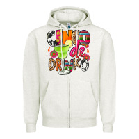 Oatmeal Heather cinco de drinko Zipper Hoodie - CTS Tumbler Store