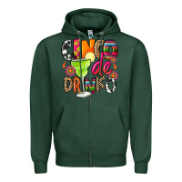 Sports Green cinco de drinko Zipper Hoodie - CTS Tumbler Store