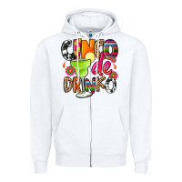 White cinco de drinko Zipper Hoodie - CTS Tumbler Store