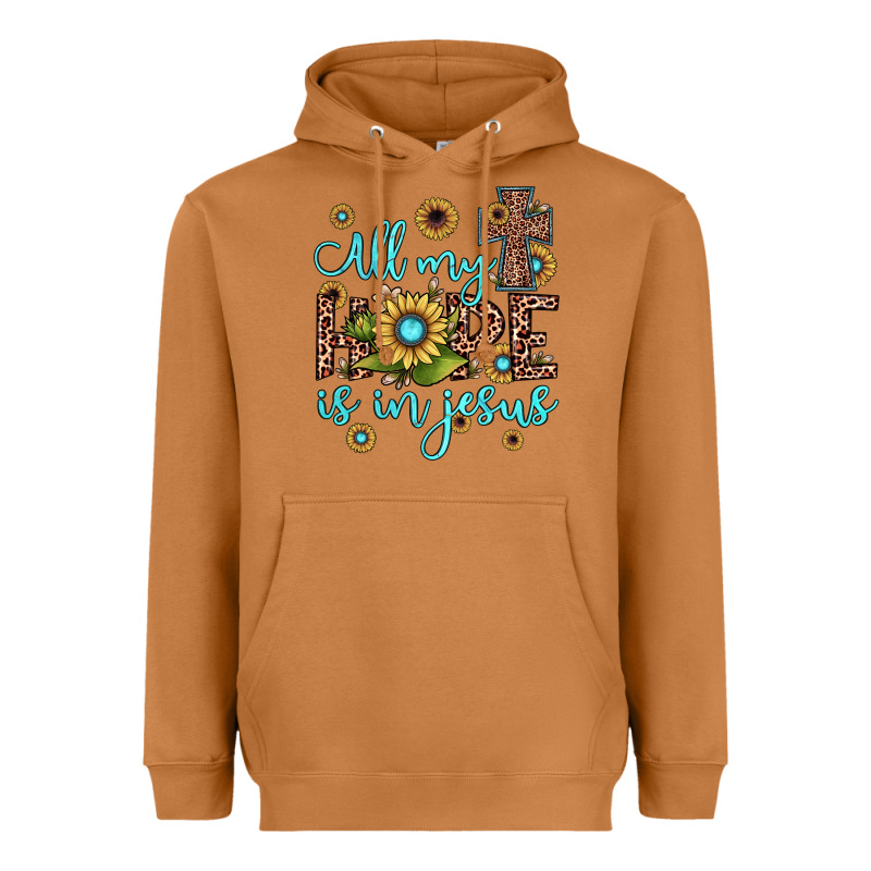 All My Hope Is In Jesus Heavyweight Hoodie by JahusDesignShop | Teevron