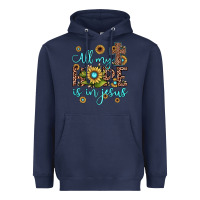 Navy all my hope is in jesus Heavyweight Hoodie - JahusDesignShop