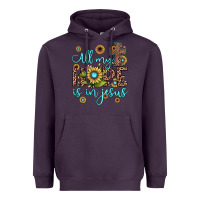 Plum all my hope is in jesus Heavyweight Hoodie - JahusDesignShop
