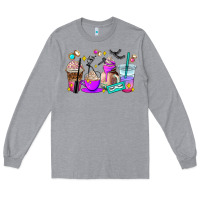 Heather Grey lash hustler coffee cups Long Sleeve Tee - AdoDesignShop