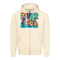 Sandshell river life kayaking Zipper Hoodie - Zillion Design Studio