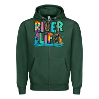Sports Green river life kayaking Zipper Hoodie - Zillion Design Studio