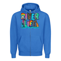 True Royal river life kayaking Zipper Hoodie - Zillion Design Studio