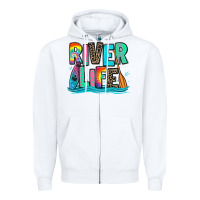 White river life kayaking Zipper Hoodie - Zillion Design Studio