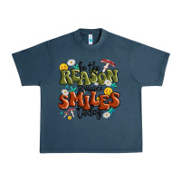 Midnight Navy be the reason someone smiles today Urban Heavy Tee - MaliasSmallBusiness