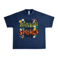 Navy be the reason someone smiles today Urban Heavy Tee - MaliasSmallBusiness
