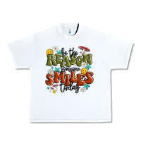 White be the reason someone smiles today Urban Heavy Tee - MaliasSmallBusiness