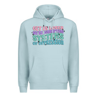 Blue Mist get in loser we're disrupting systems of oppressio Premium Hoodie - MaliasSmallBusiness