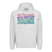 Dove Grey get in loser we're disrupting systems of oppressio Premium Hoodie - MaliasSmallBusiness