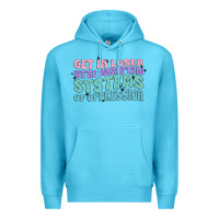 Ocean Blue get in loser we're disrupting systems of oppressio Premium Hoodie - MaliasSmallBusiness