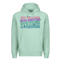 Seafoam get in loser we're disrupting systems of oppressio Premium Hoodie - MaliasSmallBusiness
