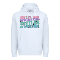 White get in loser we're disrupting systems of oppressio Premium Hoodie - MaliasSmallBusiness