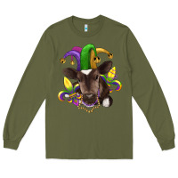 Army Green mardi gras baby cow Long Sleeve Tee - RanaPortraitStore