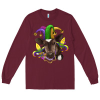 Burgundy mardi gras baby cow Long Sleeve Tee - RanaPortraitStore