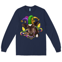 Navy mardi gras baby cow Long Sleeve Tee - RanaPortraitStore