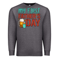 Charcoal Heather my first father's day Premium Sweatshirt - Artiststas