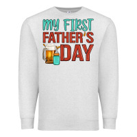 Oatmeal Heather my first father's day Premium Sweatshirt - Artiststas