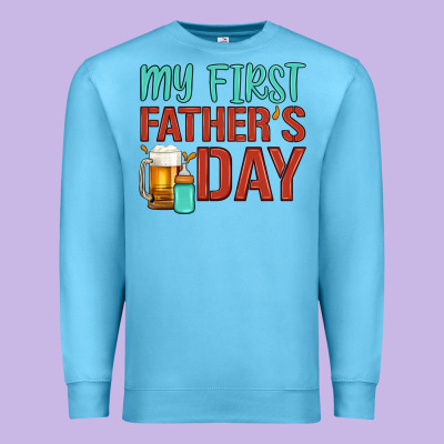 My First Father's Day Premium Sweatshirt Designed By Artiststas
