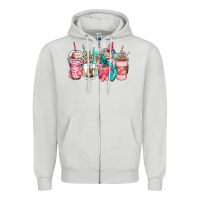 Dove Grey rock hand coffee cups Zipper Hoodie - Zillion Design Studio