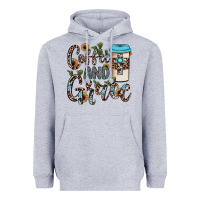Heather Grey coffee and grace Heavyweight Hoodie - JahusDesignShop