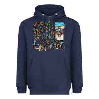 Navy coffee and grace Heavyweight Hoodie - JahusDesignShop
