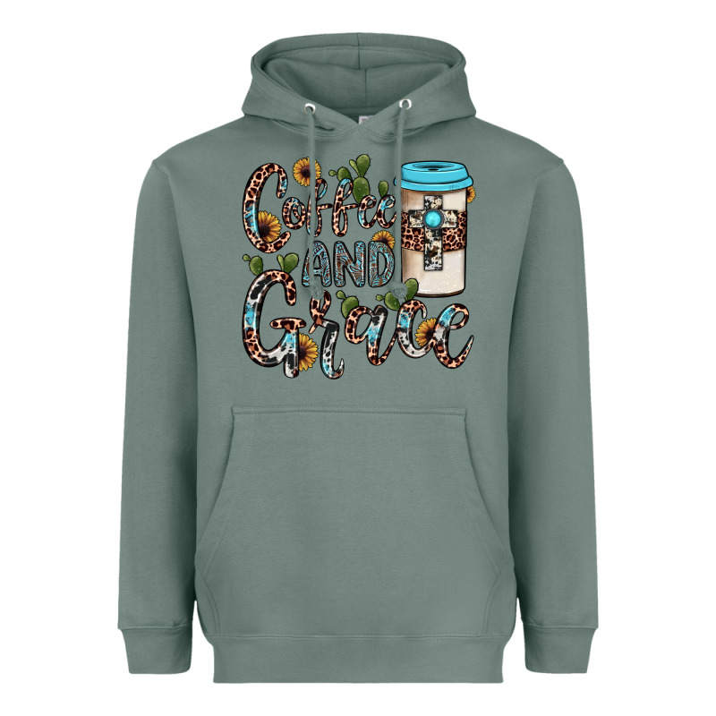 Coffee And Grace Heavyweight Hoodie by JahusDesignShop | Teevron