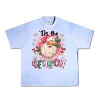 Grape Ice pink santa 'tis the season Urban Heavy Tee - MaliasSmallBusiness