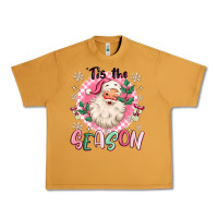 Peanut Butter pink santa 'tis the season Urban Heavy Tee - MaliasSmallBusiness