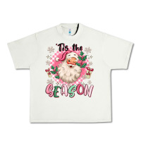 Pistachio pink santa 'tis the season Urban Heavy Tee - MaliasSmallBusiness